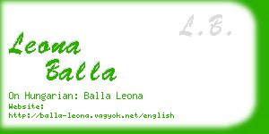 leona balla business card